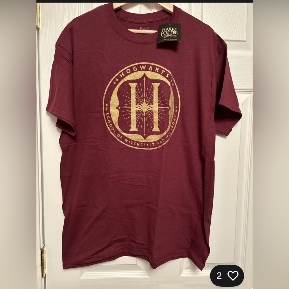 Harry Potter and the Cursed Child Hogwarts Short Sleeve Shirt Size L